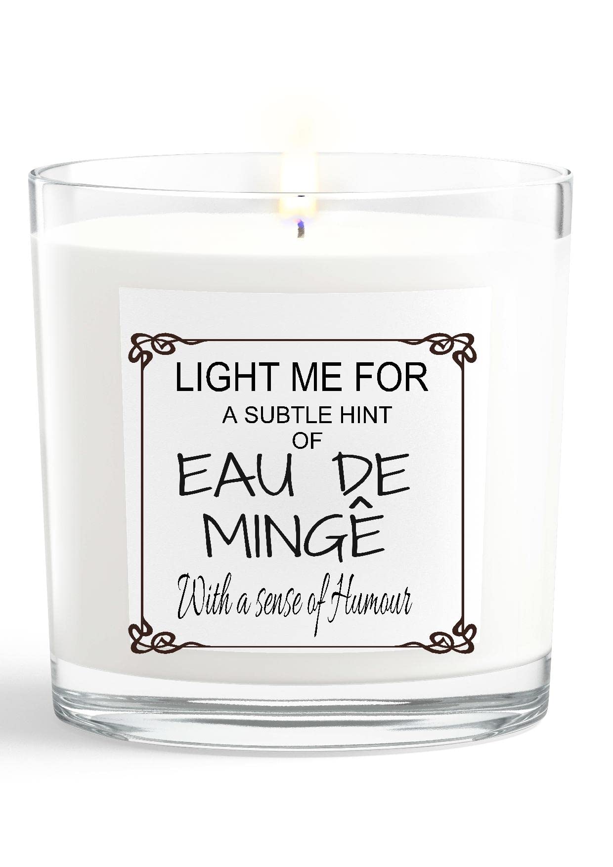 Light Me for a Subtle Hint of Eau Du Minge Candle Rude Candle, Funny Offensive Candle