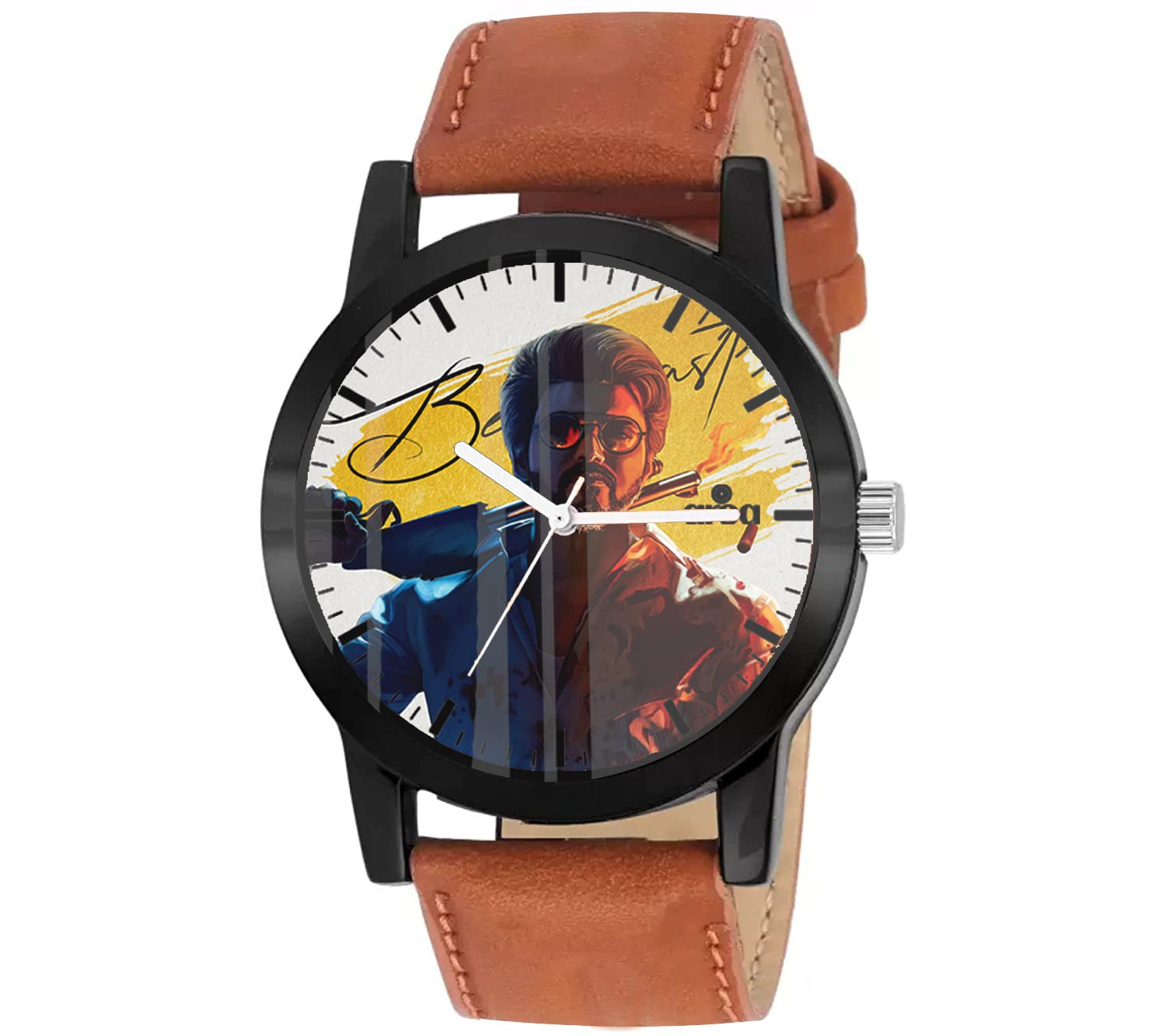 AROA Watch New Watch for Beast Thalapathy Vijay Artwork 2022#JollyOGymkhana Model : 204 Black Metal Type Analog Brown Strap Watch White Dial for Men Stylish Watch for Boys (B0C1CQXQSX) Amazon Price History, Amazon Price Tracker