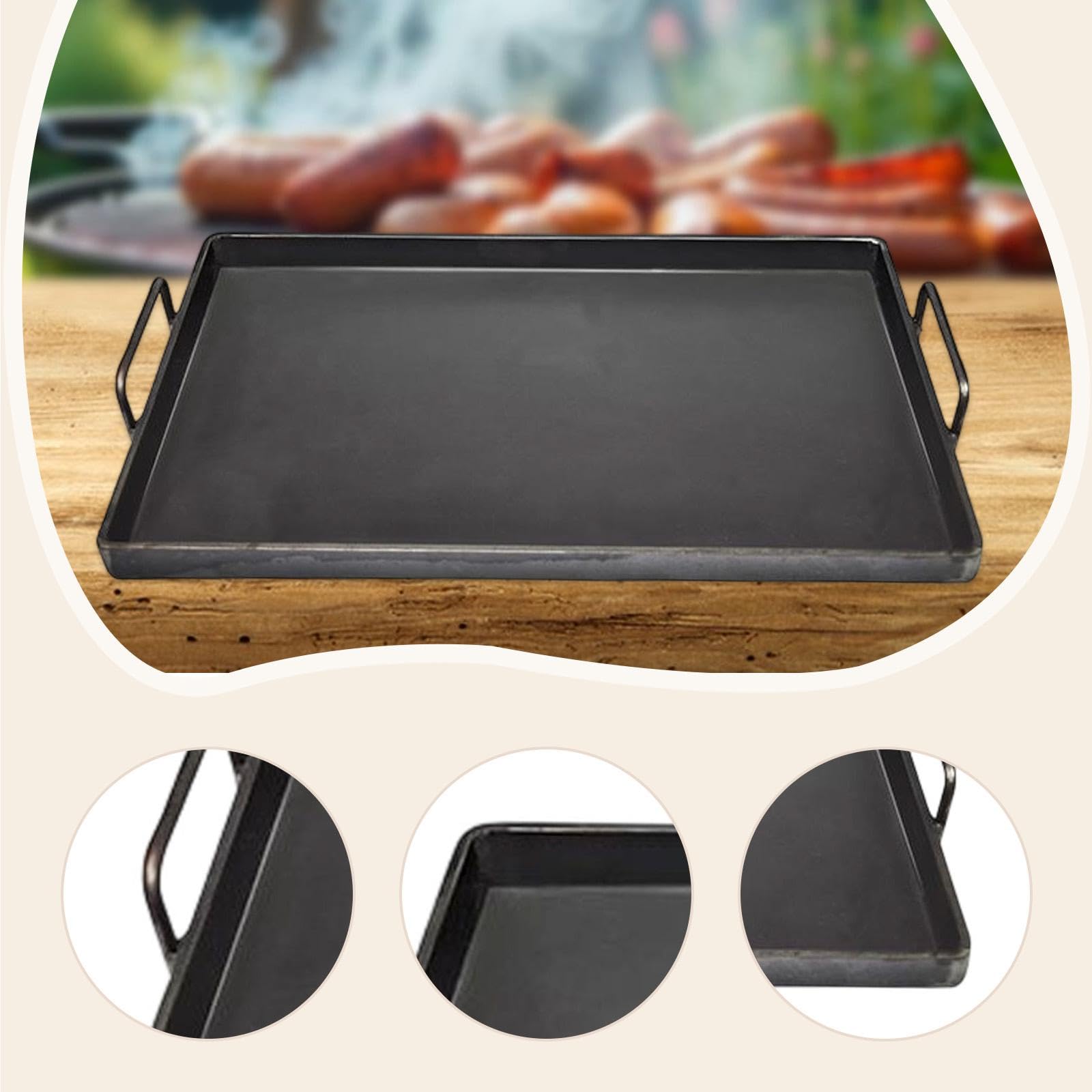 Plancha Plana para Barbacoa, Accesorios Multiusos, Utensilios de Cocina Portátiles, Sartén