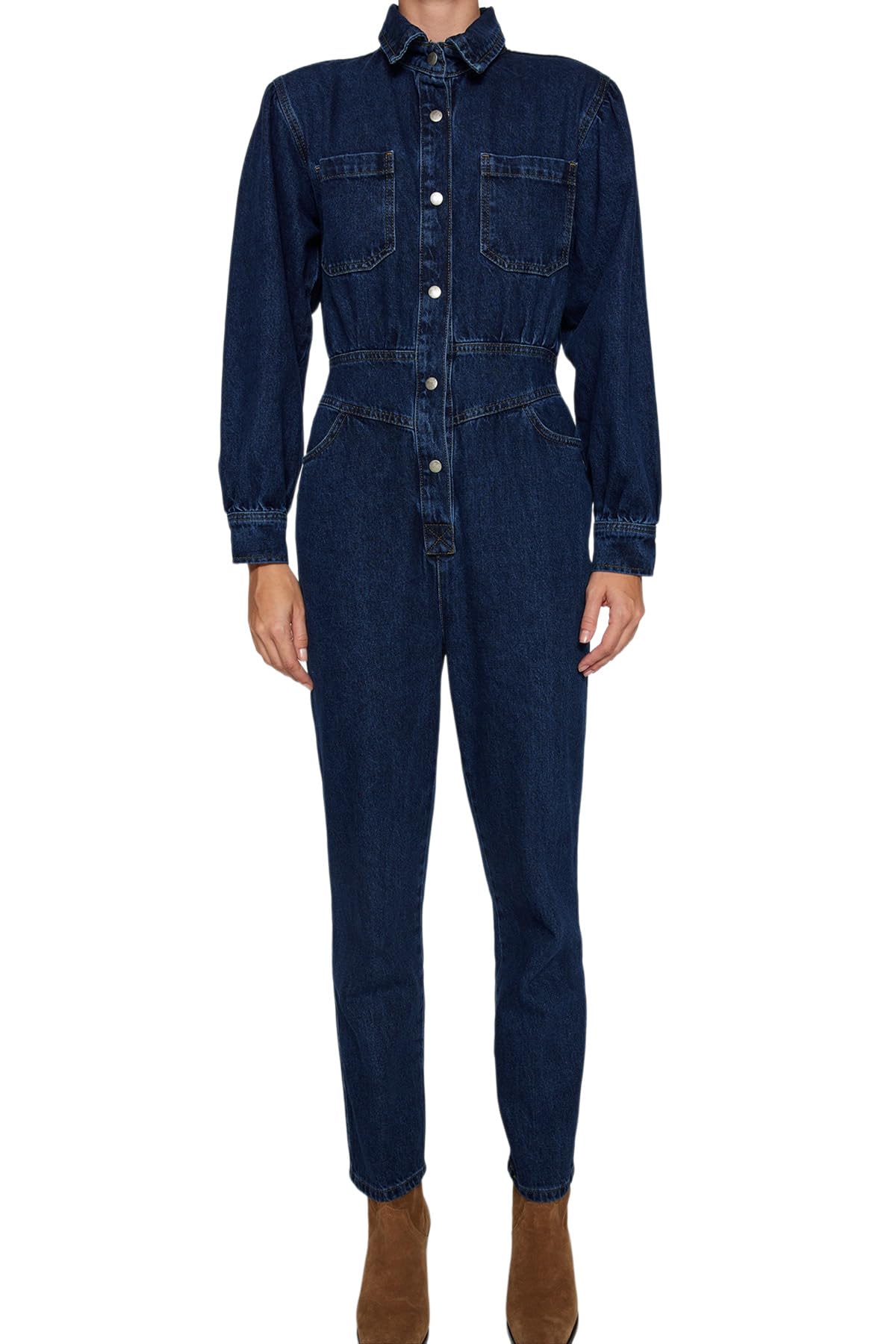 Trendyol Combinaison en Jean Uni pour Femme Salopette