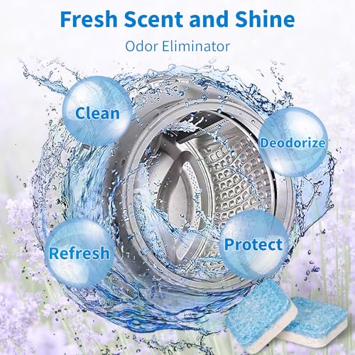 Washing Machine Cleaner Deep Clean Tablets - 24 Pack for Year-Round Deep Clean, Suitable for HE, Top Load & Front Load Washer Cleaner, Removes Odor, Grime & Build-Up, Septic Safe, Eco-Friendly - Image 4