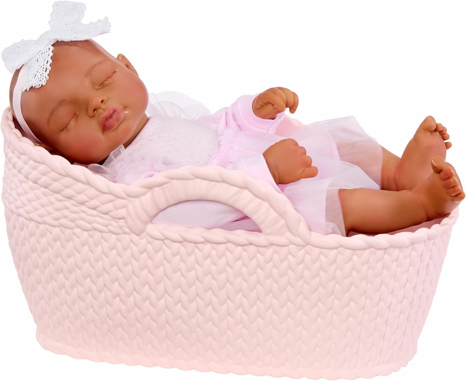 BABY born Real Realistyczna Lalka Dziewczynka - Ciemny, Zamknięte, 43 cm