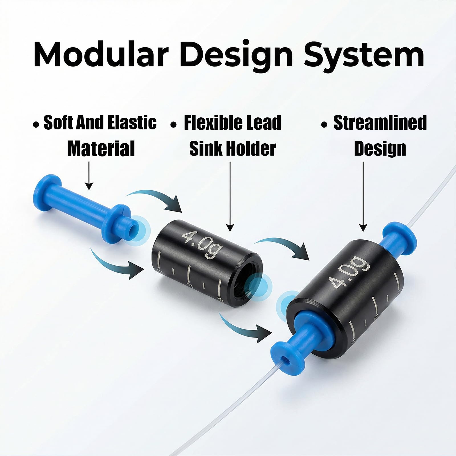 44 Stück Angelgewichte Set, 11 Größen Angeln Angelblei Sinker (1g–10g), Abnehmbare Angelgewichte, Ideal als Laufblei & Grundblei für Meeres-, Tiefwasser- & Freiwasserangeln mit Aufbewahrungsbox - 5