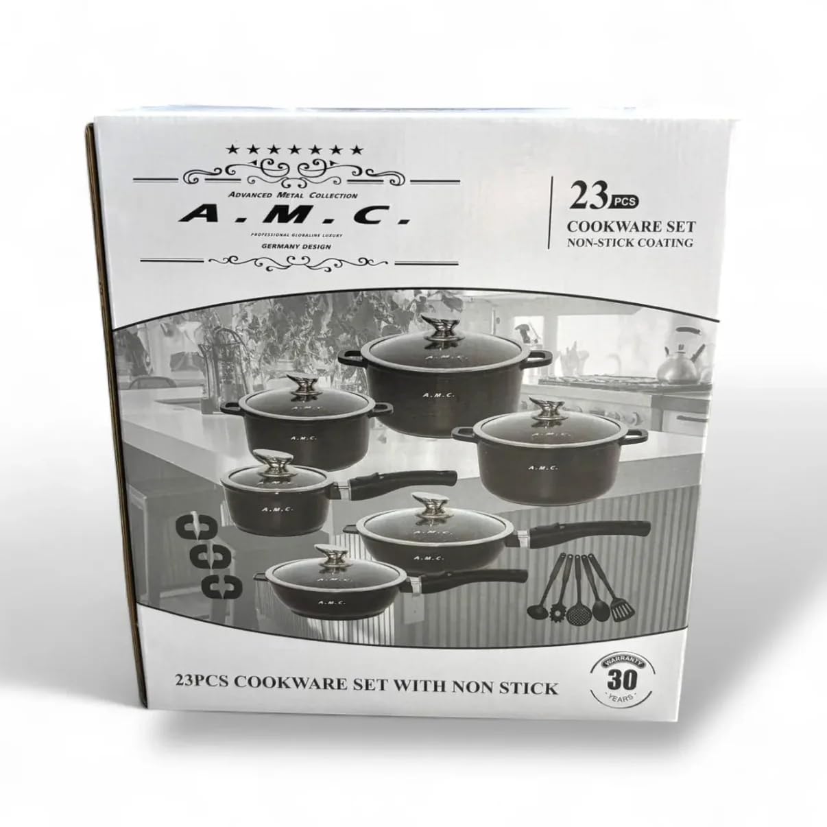 BATTERIA DI PENTOLE 23 Pezzi in Acciaio Inox a Induzione Antiaderente SUPER OFFERTA AMC BATTERIA