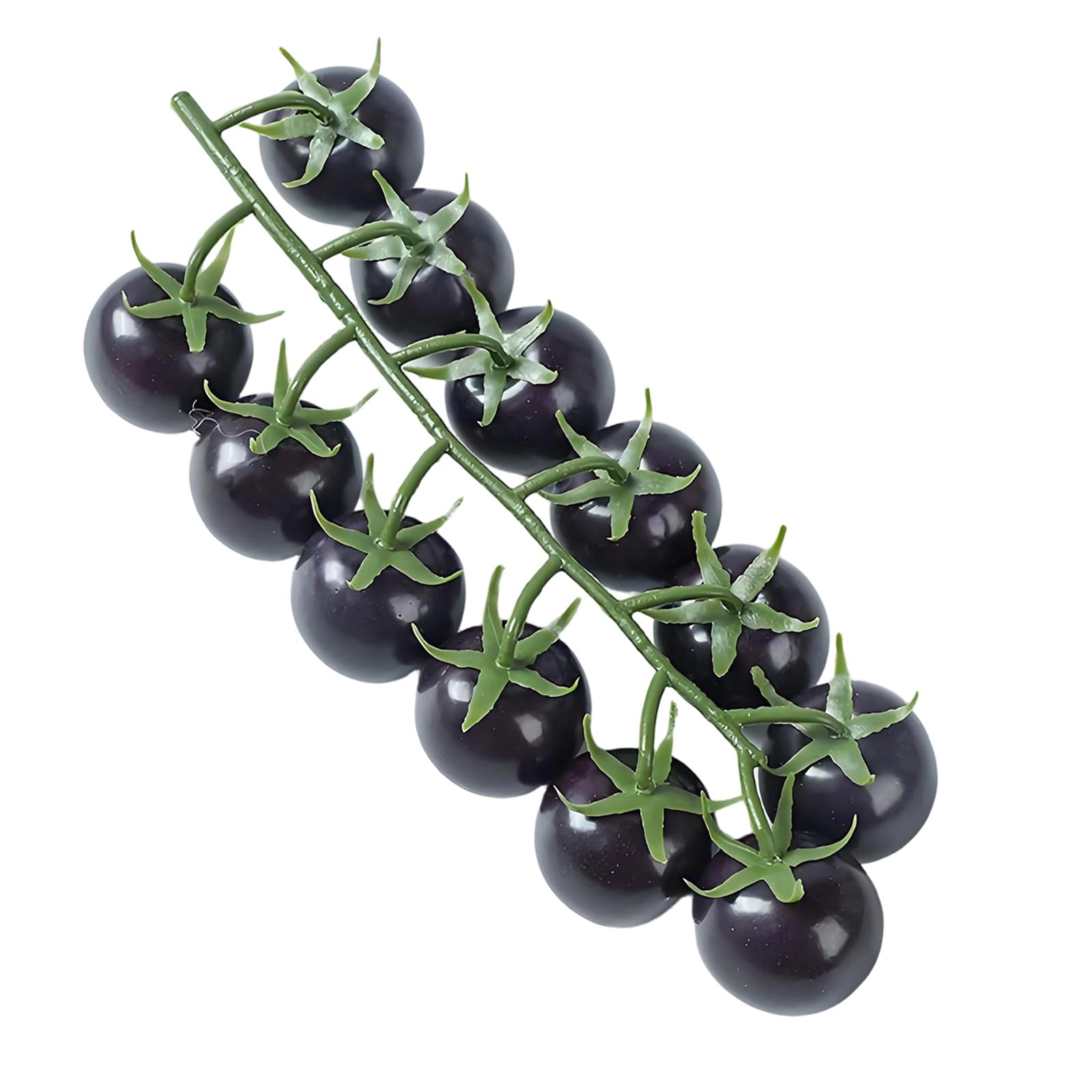 APGLSXY Realistic Artificial Foam Small Tomatoes Festival Decoration Educational Fruit Toy for Basket Display Home Spume Black Tomato
