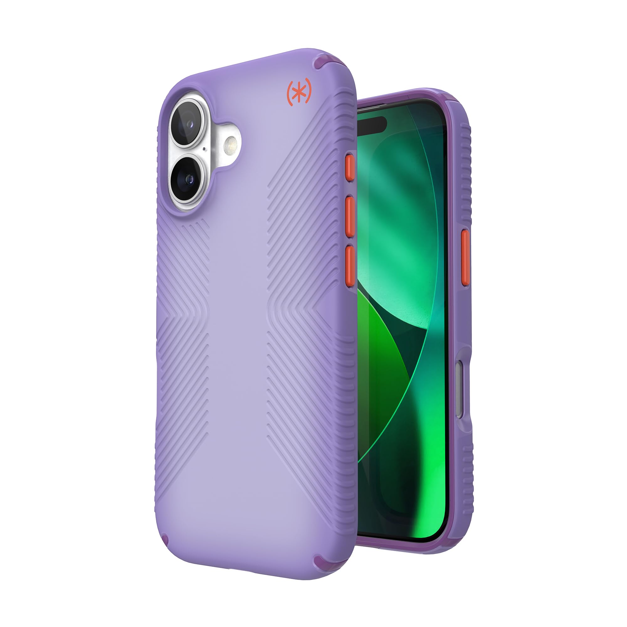 Speck Presidio LUX Grip für iPhone 17 Hülle, MagSafe-kompatibel, schlanke Schutzhülle, Purple Fade/Magic Purple/New Poppy