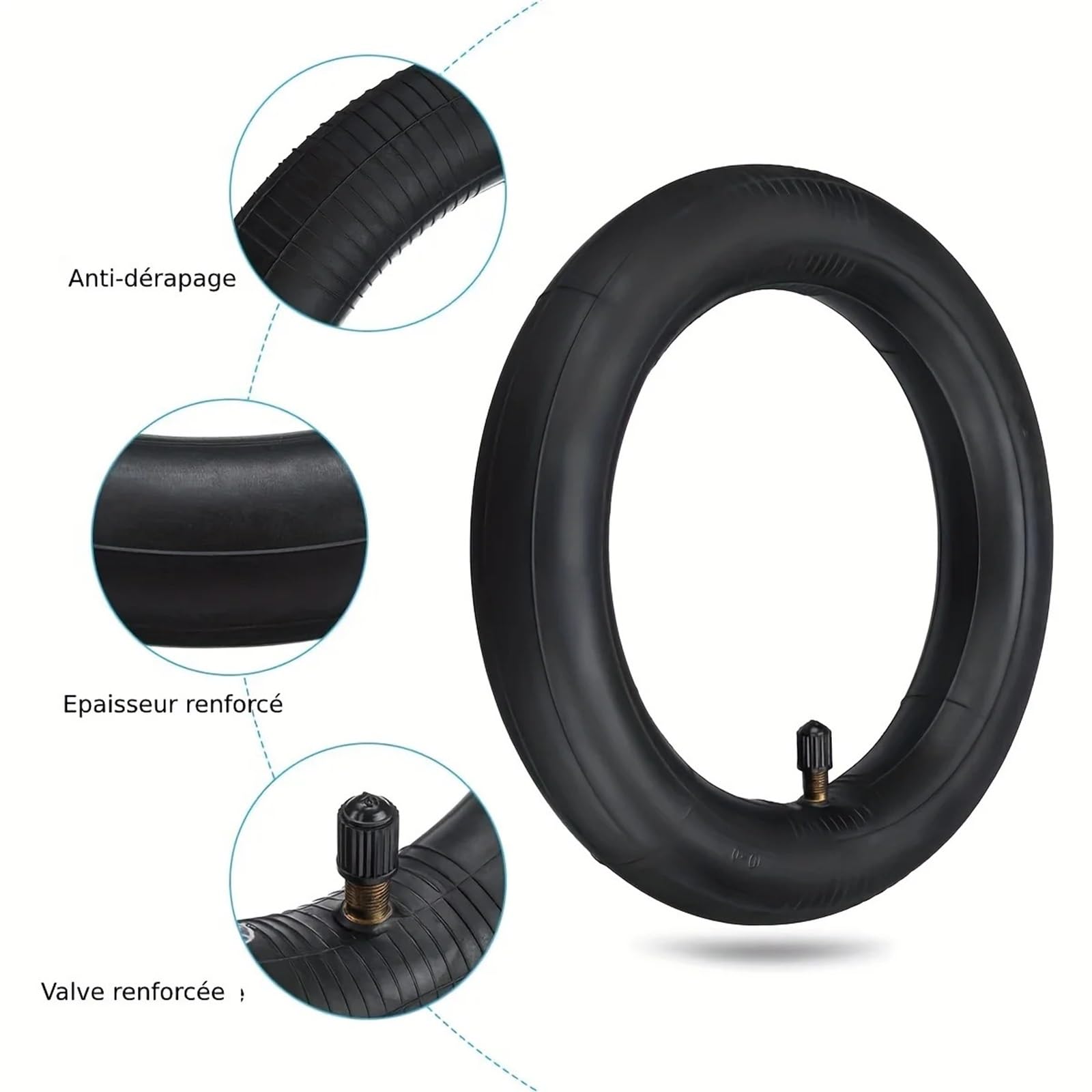 Camera d'Aria per Monopattino Elettrico Pneumatico esterno da 8,5" e camera d'aria for scooter elettrico, pneumatici in gomma gonfiabili di ricambio for ruote anteriori e posteriori(2pcs Outer Tire)