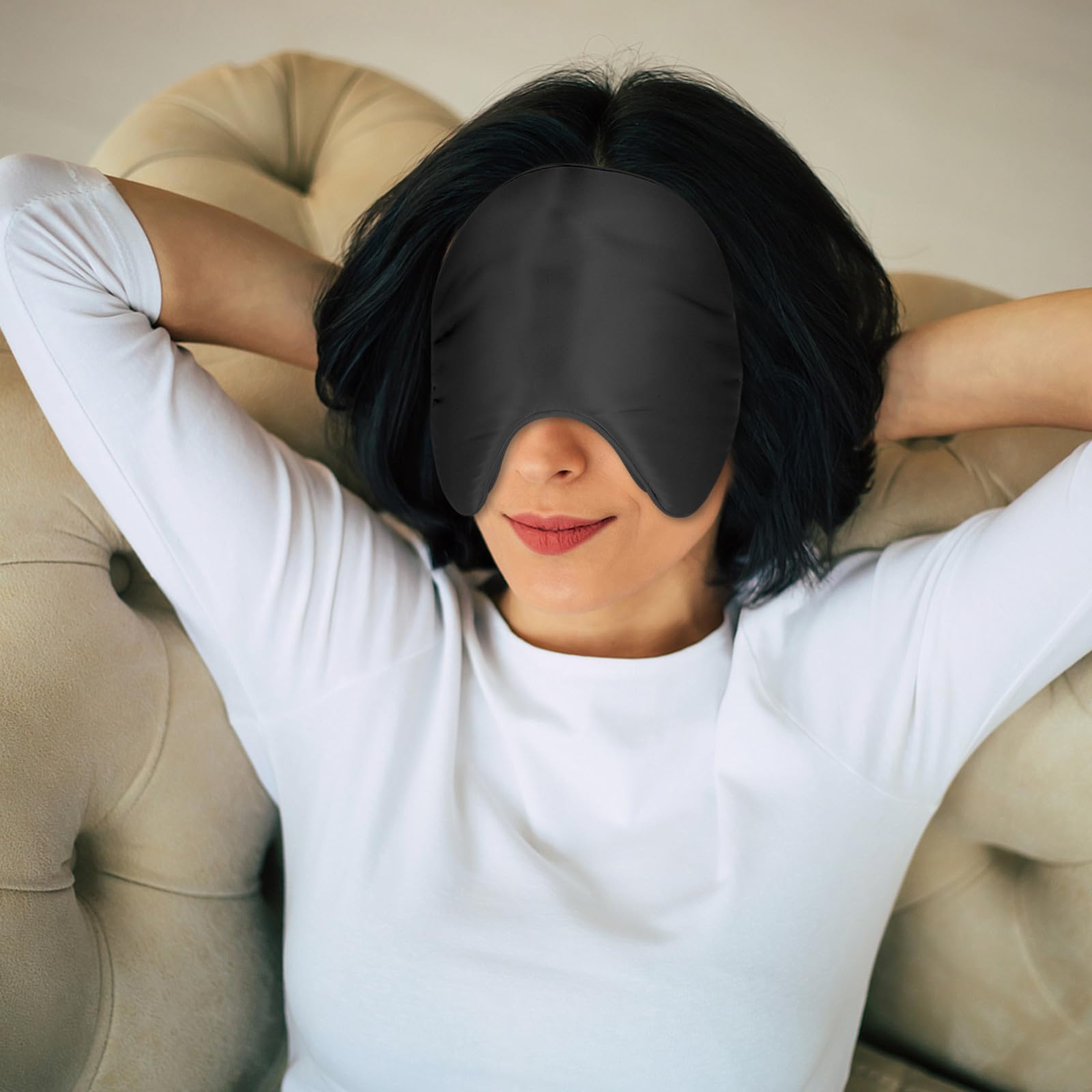 Artibetter Masque de Nuit en Soie et Coton Doux, Protège les Yeux sans Froisser ni Tirer la Peau, pour Voyager et Dormir Paisiblement L'obscurité