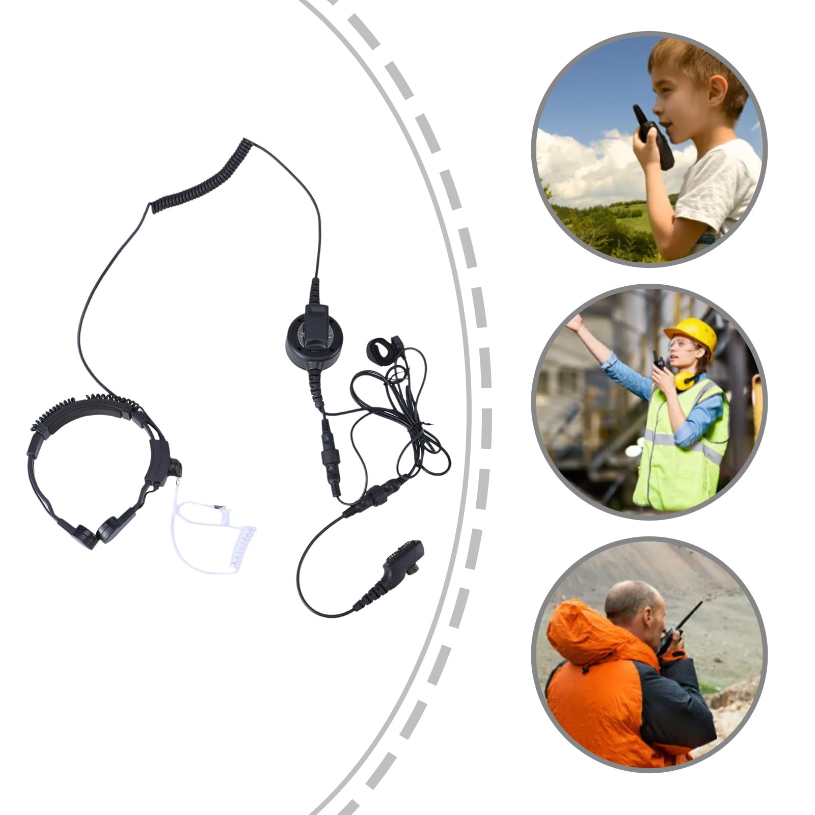 Auricolari con microfono per radio PD780 PT580H PD780G PD782 Nessuna distorsione Chiaramente Suono Radio Cuffie
