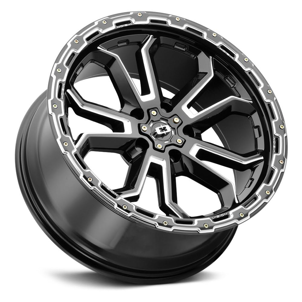 Amazon.com: Vision 405 Korupt 17x8 5x110 +30mm Black/Milled Wheel