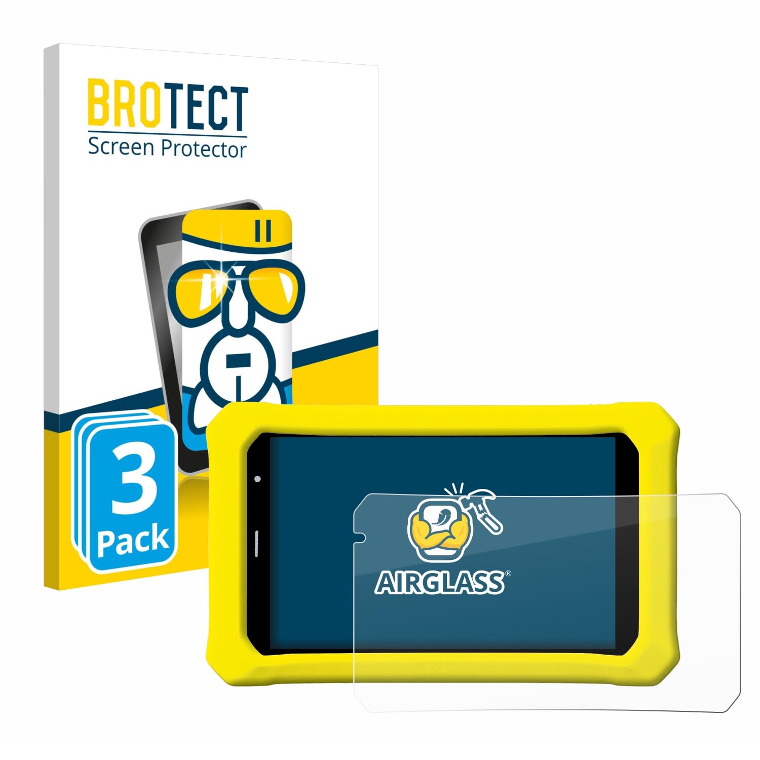 brotect Pellicola Protettiva Vetro per Clementoni Clempad 8" PRO Protezione Schermo (3 Pezzi) [Durezza Estrema 9H, Chiaro]