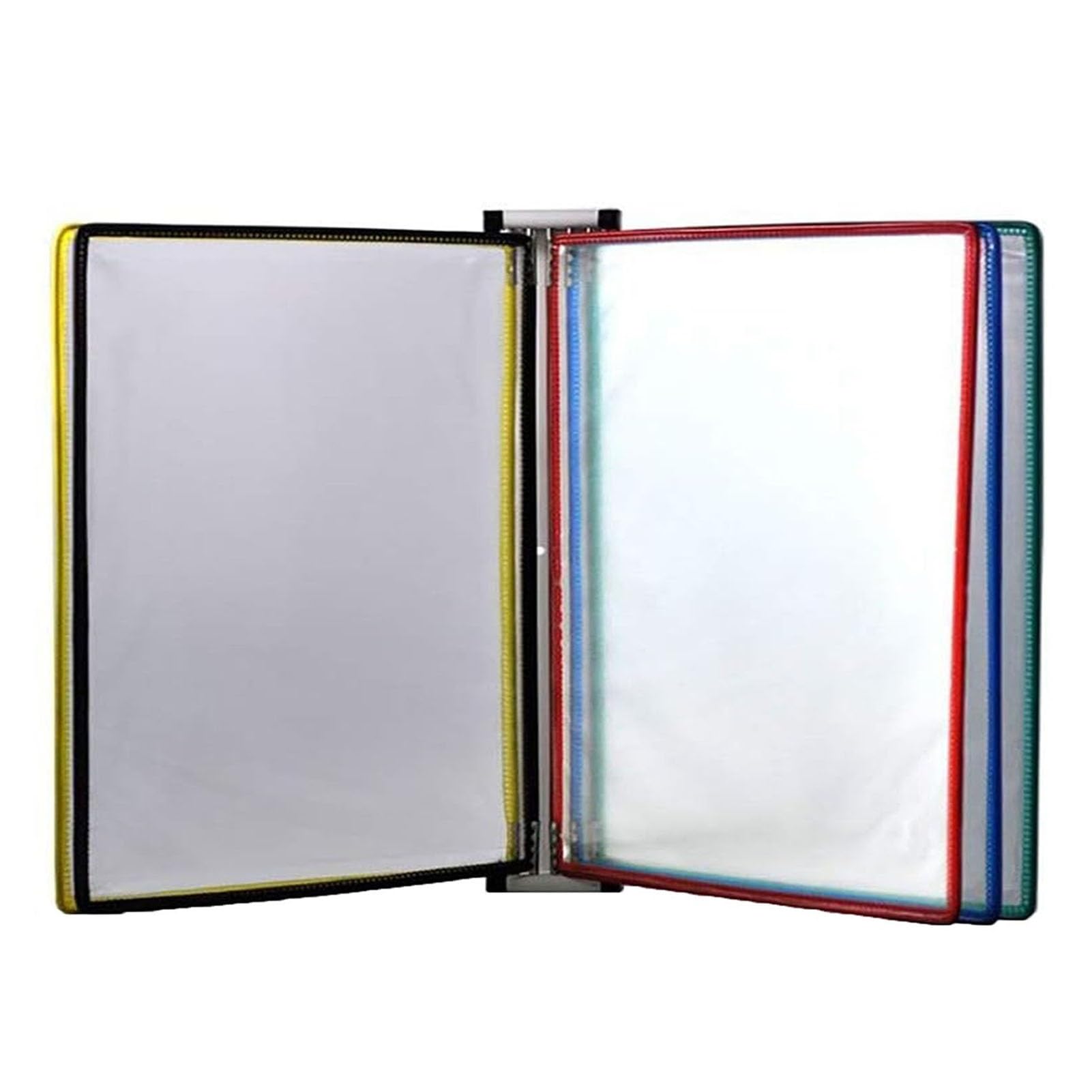 Cartella portadocumenti， 10 tasche espositive, espositore for libri sfogliabili con poster A4, cartella espositiva da tavolo, for documenti A4 in ufficio/magazzino00
