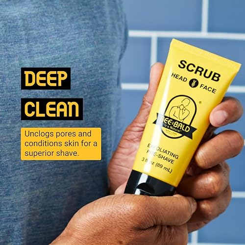 Miniatura 2 de Bee Bald SCRUB Exfoliante Pre-afeitado para limpieza profunda y eliminación de la suciedad que obstruye los poros, aceite y seca la piel escamosa.