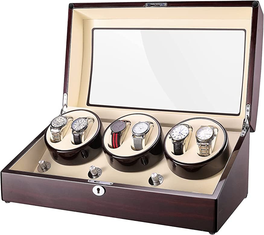 Medetai Watch Winder LT Wooden Automatic Rotation 6+7 Watch Winder Storage Case Display Box (B0C1NKQNJ6) Amazon Price History, Amazon Price Tracker