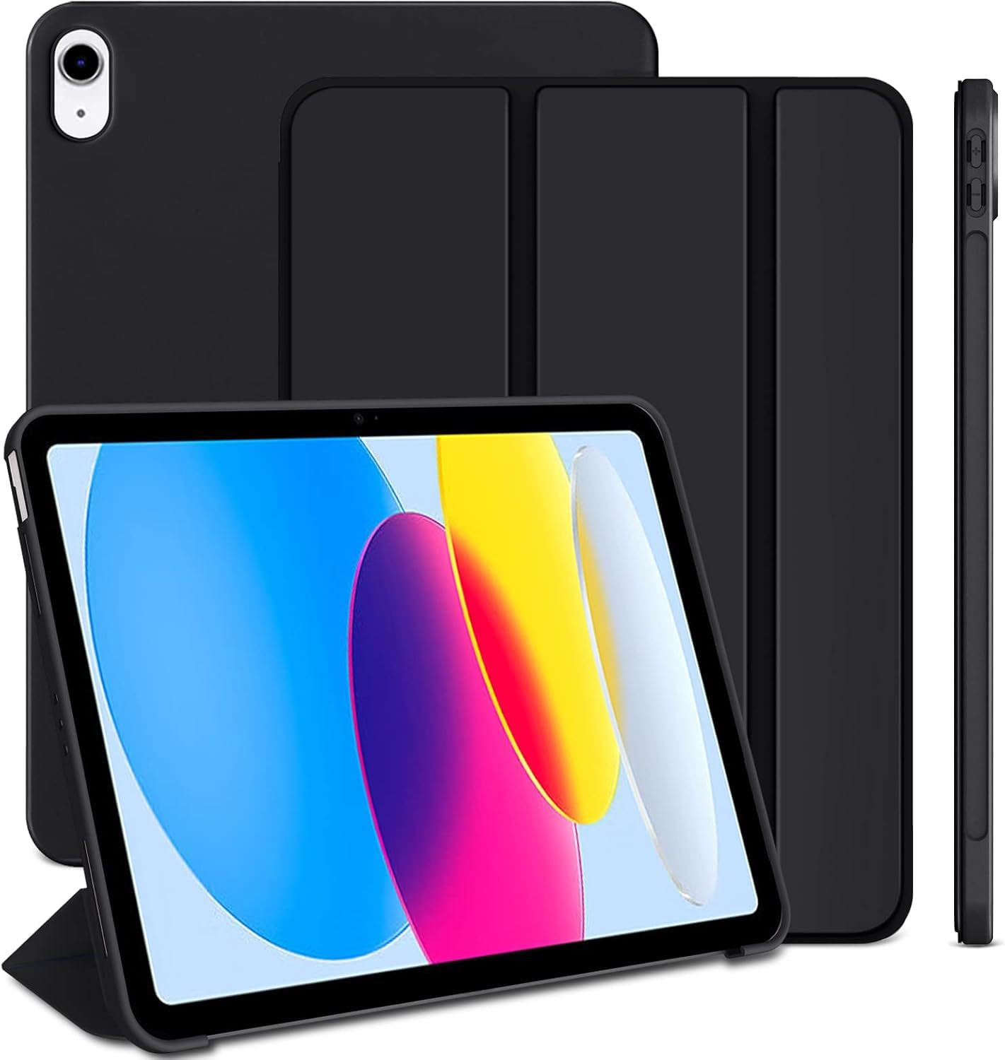 Boxome Tablet Case Cover for Apple iPad Air 10.5 inch (3rd Gen) [Auto Sleep/Wake Cover] [Trifold Stand] - Black-picture-10