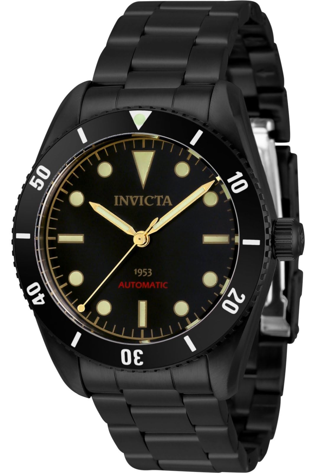 INVICTA Vintage Pro Diver 34337 Reloj de Hombre - Movimiento Automático - Acero Inoxidable con Esfera Negra - 40 mm