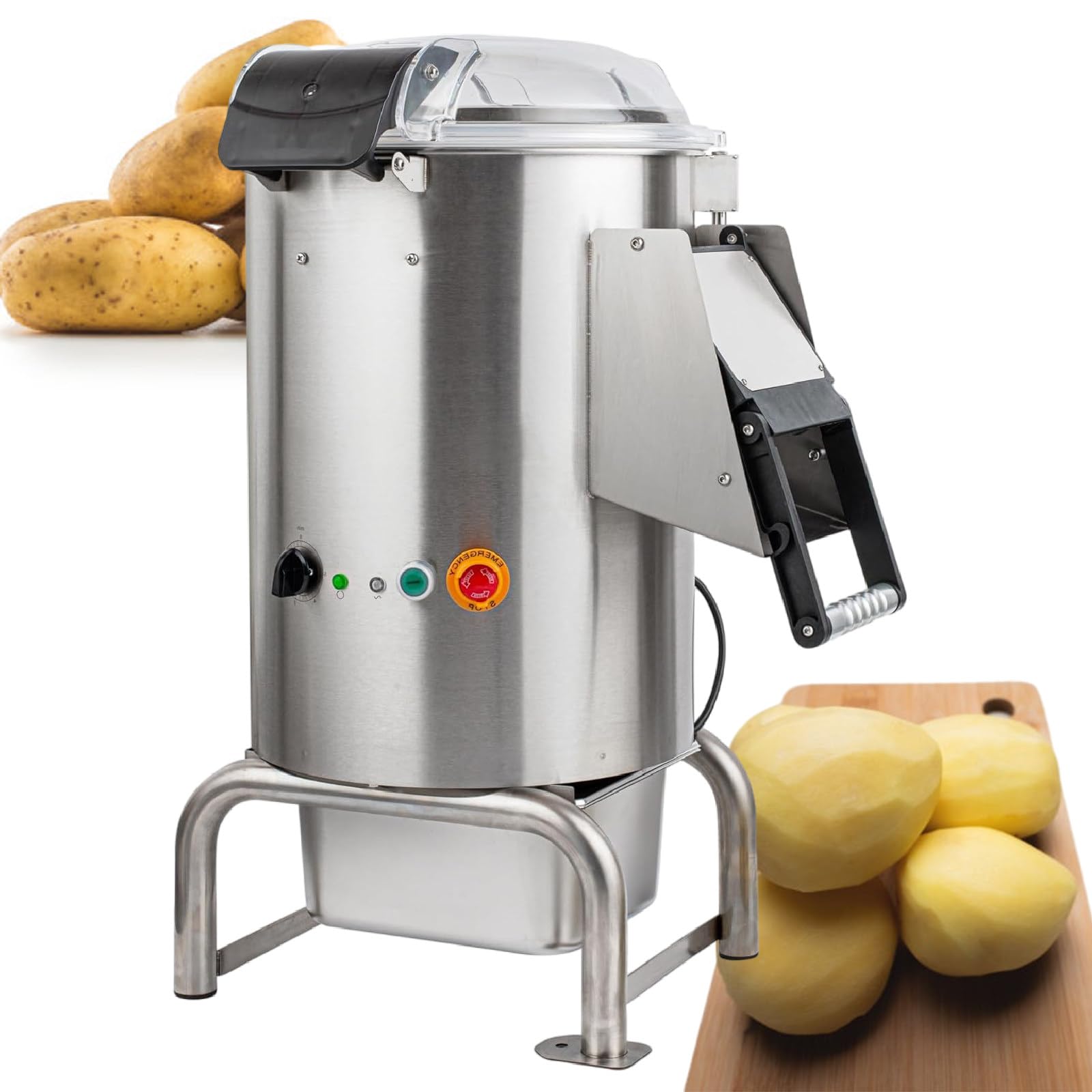 Pelador AutomáTico De Patatas, Pelador De Frutas Y Verduras De Uso Comercial, Pelador De Manzanas Multifuncional De Uso Comercial,220V