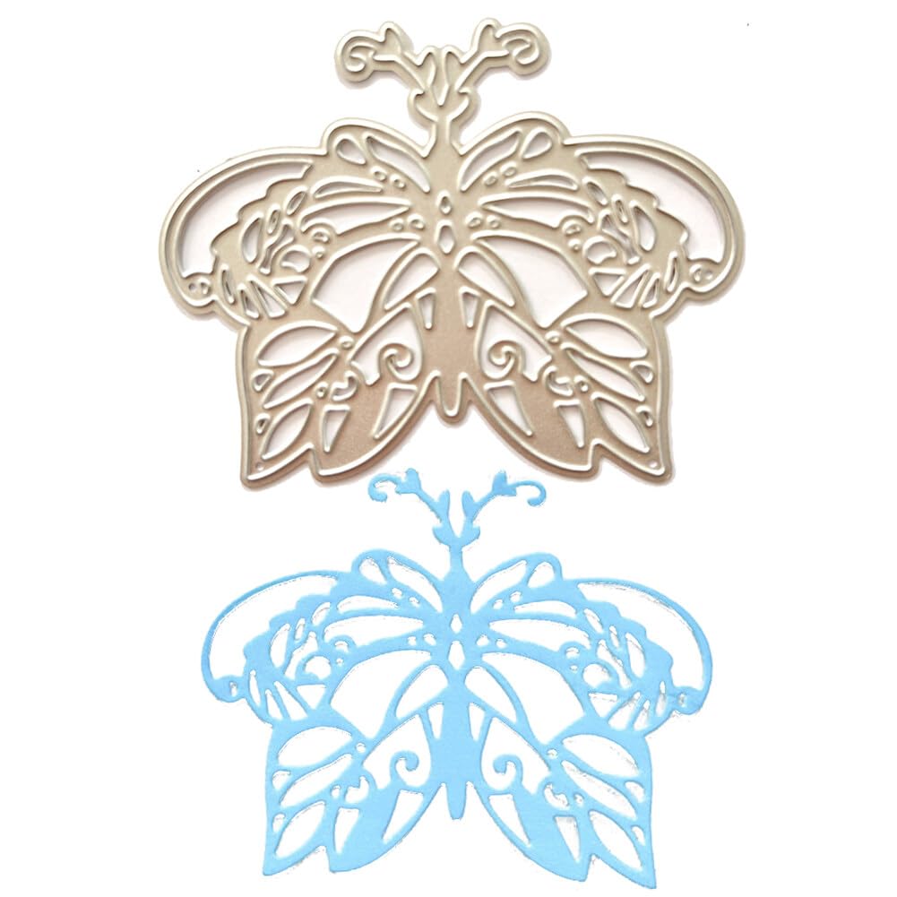 Stencil Per Metallo Farfalla 5 Cm - Fustella In Acciaio Per Scrapbooking E Rilievo, Stampo Per Biglietti E Decorazioni Fai-da-Te