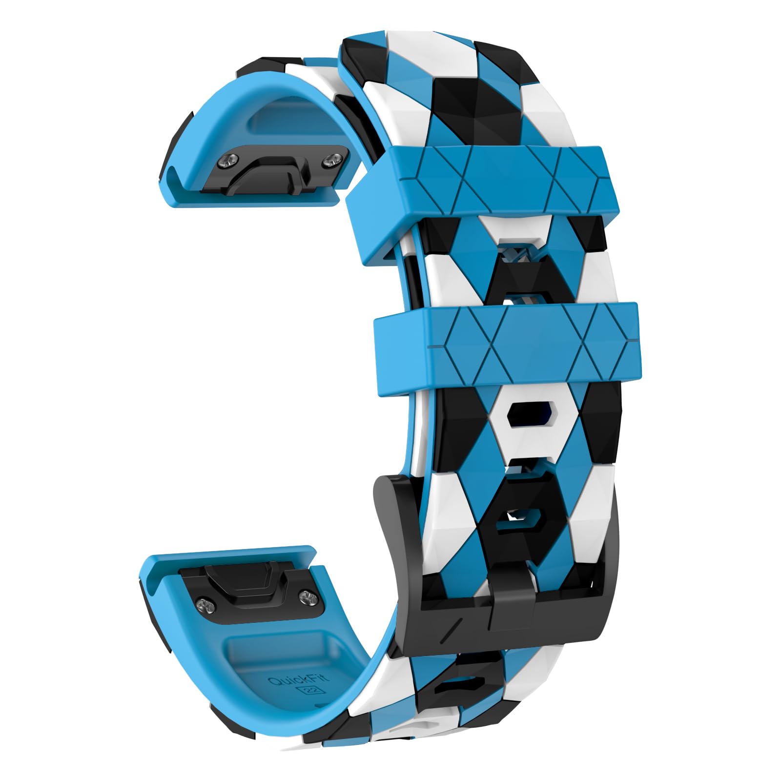 OVERSTEP Compatible with Fenix 5 Watch Band, 22mm QuickFit Quick Release Strap for Garmin Fenix 5 Plus/Fenix 6/Fenix 6 Pro/Fenix 7/Forerunner 935/Forerunner 945/Quatix 5 Smartwatch, Sky Blue