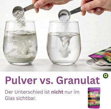 Glow Collagen Granules 800 Dalton - High Dose - Bioactive Peptide Concentrate Type 1 & 3 - Immediately Soluble - Vanilla Flavour