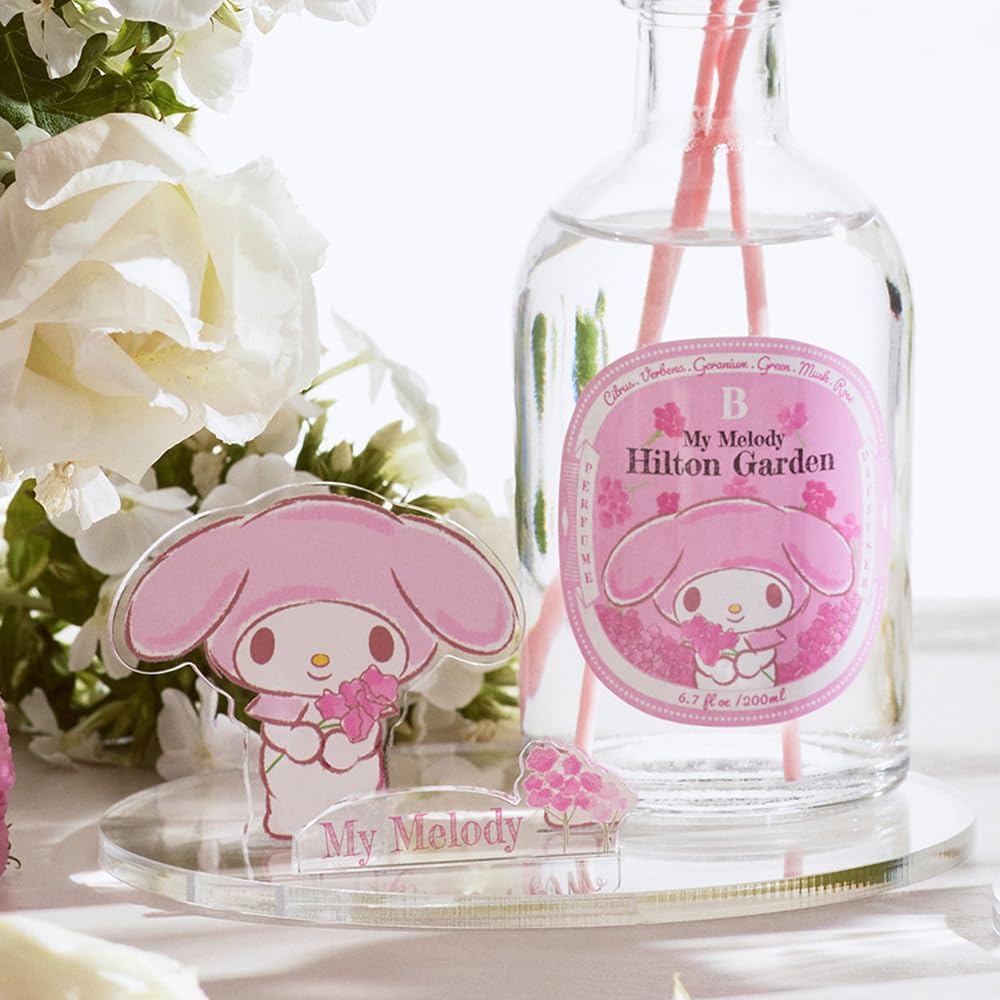 Reed Diffuser Set, 6.7 oz My Melody Hilton Garden Scented Diffuser with Sticks Home Fragrance Reed Diffuser for Bathroom Shelf Décor