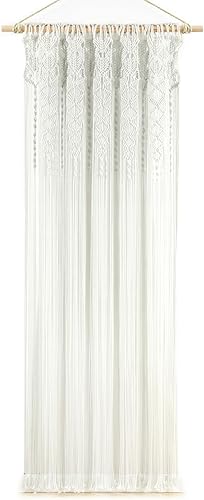 Miniatura 9 de Lush Decor Cortina bohemia con textura de macramé para ventana para interiores y exteriores, panel individual, 50 pulgadas de ancho x 84 pulgadas de