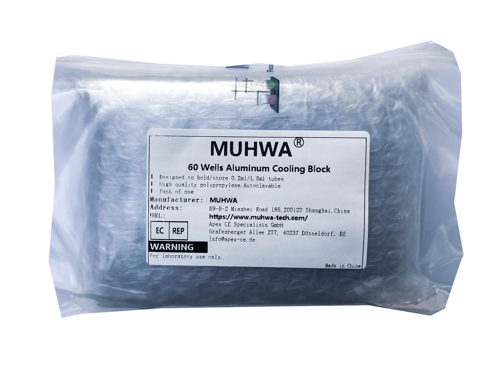 Produktbild von MUHWA 60 Well Aluminium-Kühlblock, 24-fach Passend Für 1,5-ml