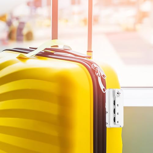 Miniatura 4 de Hemoton Bloqueo de equipaje de repuesto, cierre de cremallera, cerradura de combinación de aduanas, portátil, candado digital, cerradura de