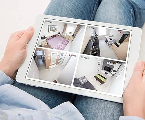 INVID TECH - Cámara de seguridad IP Plug and Play IR para interiores y exteriores, con visión nocturna, lente de 0.110-0.472 in, blanco (5MP)