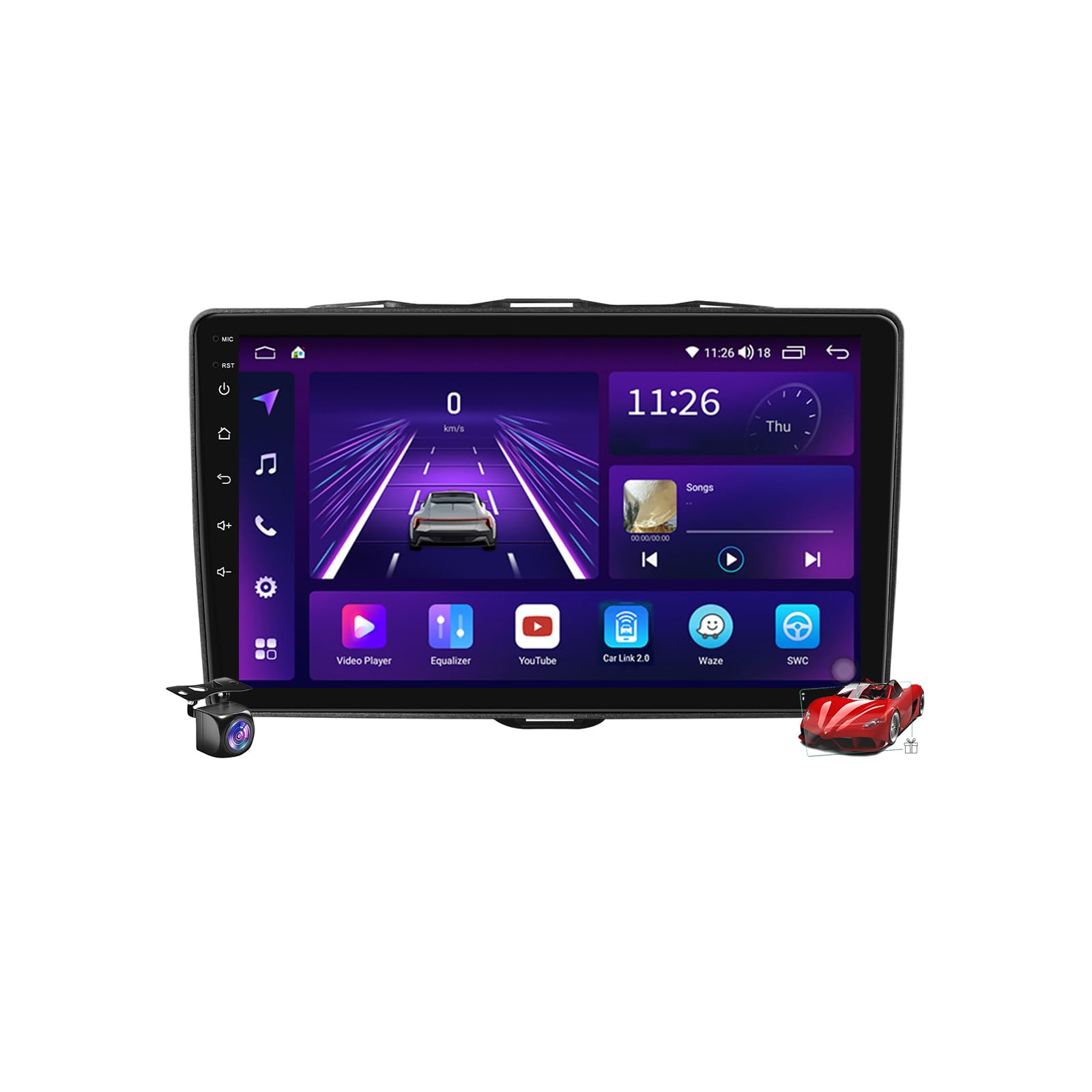 Estéreo 2 DIN M300s con Android 15, Carplay inalámbrico y sonido DSP para Giulietta 8