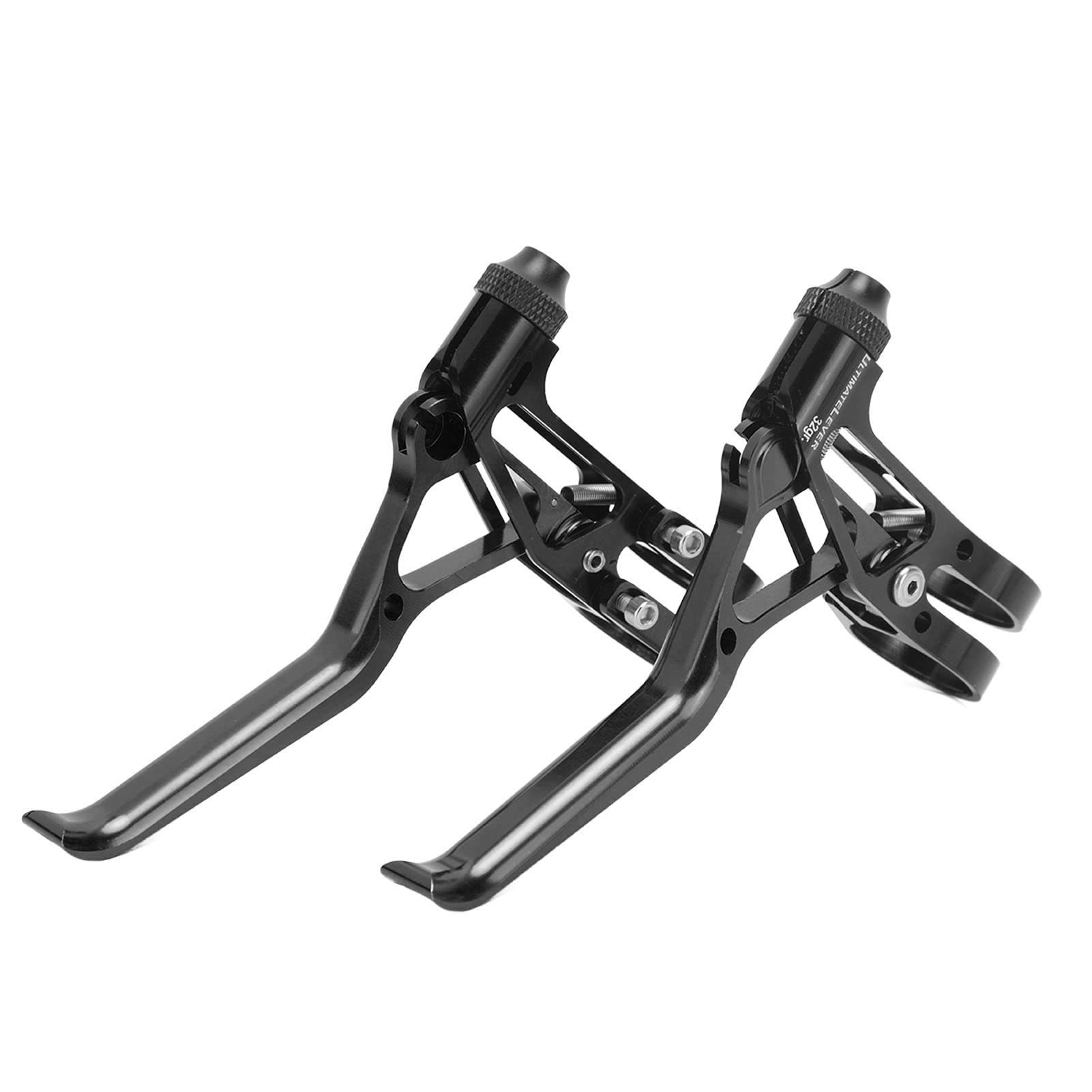 Leve freno bici in lega di alluminio, leggere, ergonomiche, regolabili, manubrio da 22,2 mm, universali per bici da strada e mountain (Nero)