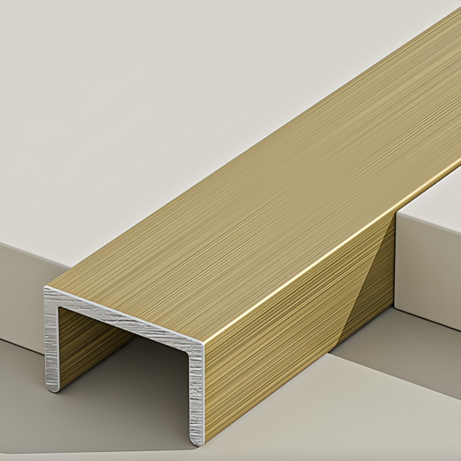 Coayuou Edge Protection Aluminium U Profile 100cm* 3 Pcs Metal Edging Strip Tile Edging Trim Perfect For Home Renovation Easy Installation For Sharp Edges On Tiles, Laminate & More(Bronze,17mm)