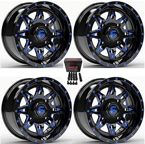Amazon.com: Fuel Lethal UTV Wheels Blue/Black 14