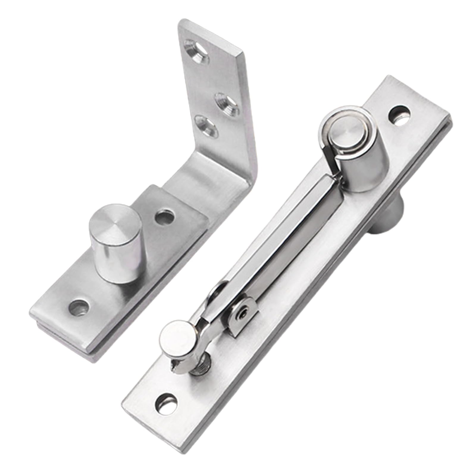 2Pcs Heavy Duty Pivots Hinge Stainless Steel Concealed Door Hinge 360/90 Degree Rotating Shafts Wood Door Enduring Heavy Duty Pivots