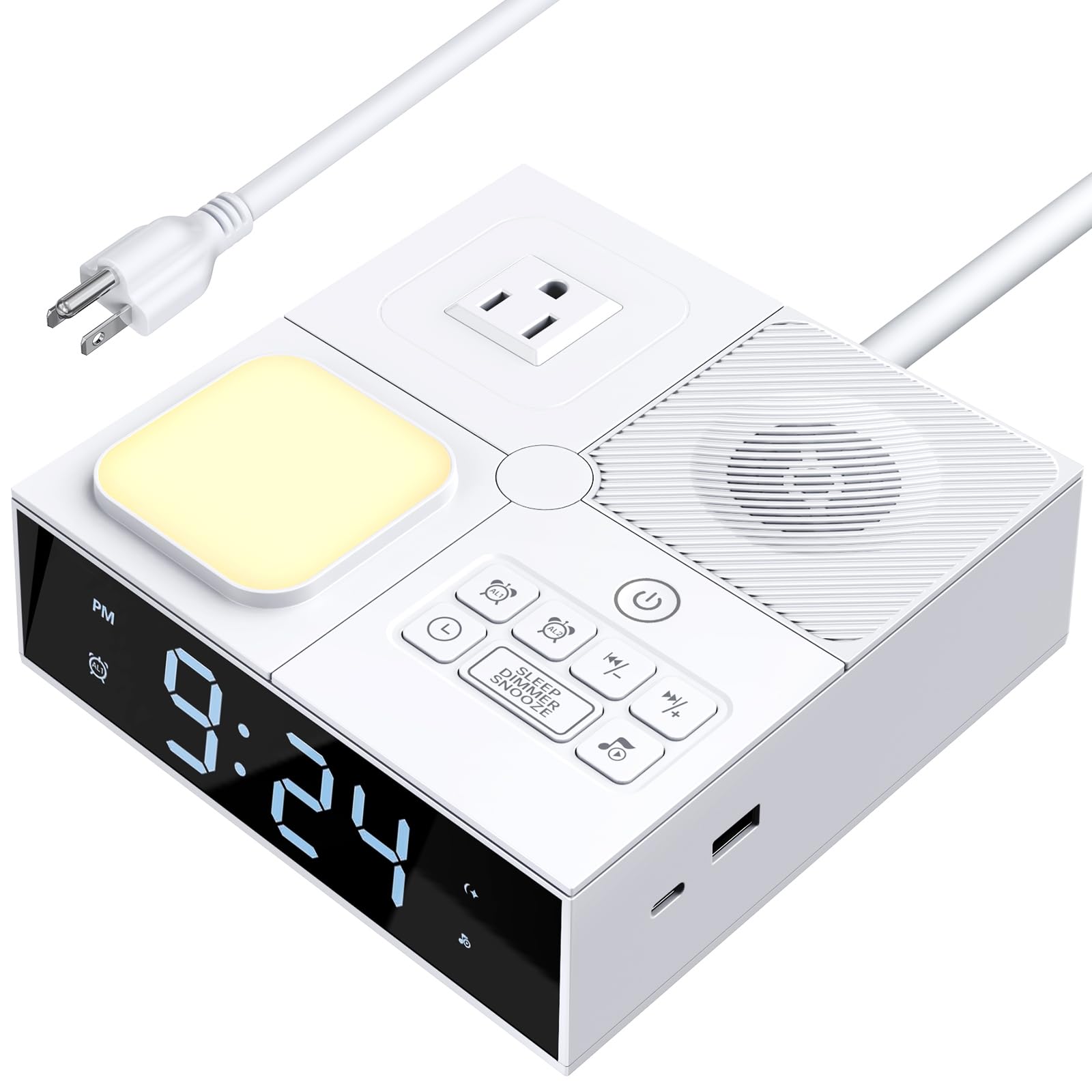 Photo 1 of Gannyfer White Noise Sound Machine with Dual Alarm Clock