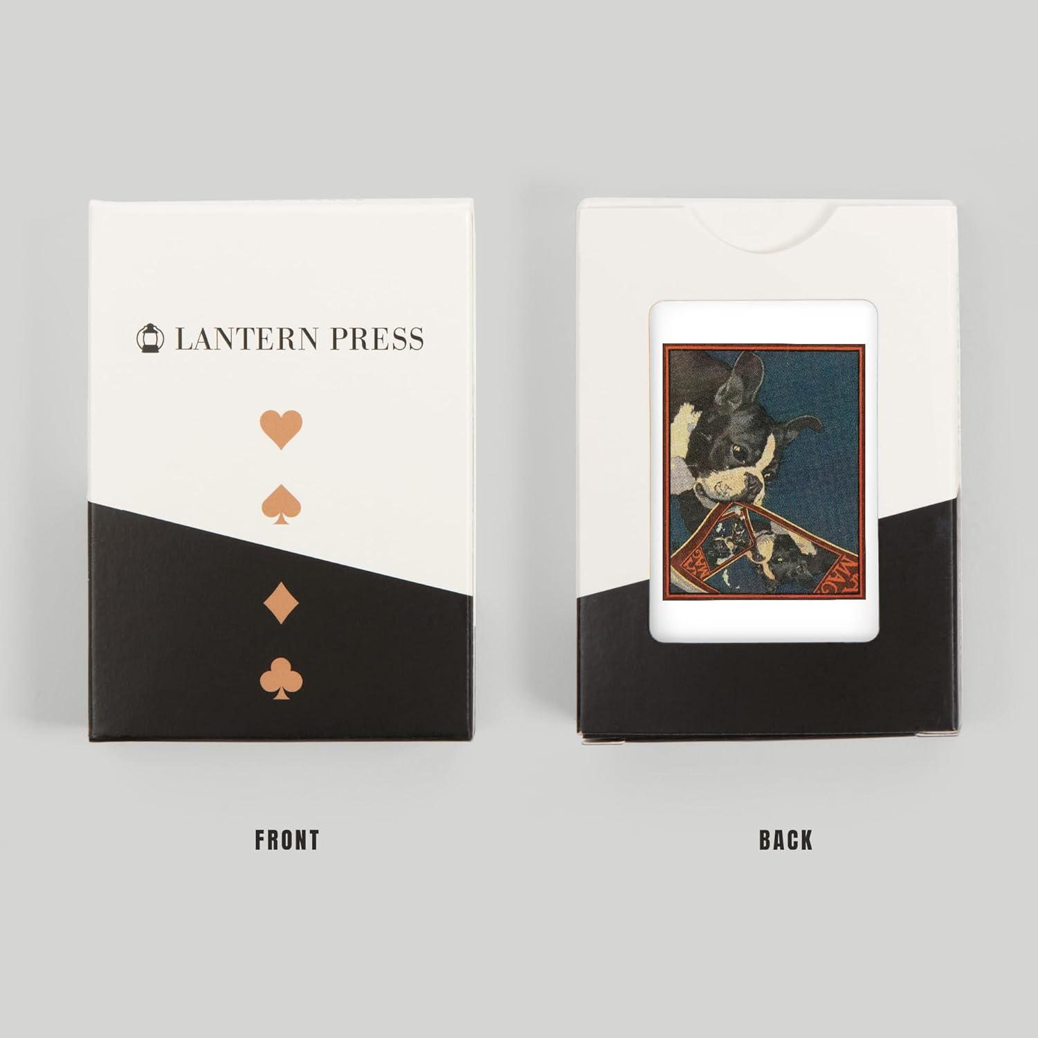 Lantern Press Boston Terrier Tearing up Magazine with its Picture, Vintage Magazine, 52 Playing Cards for Adults, Poker Size Card Deck
