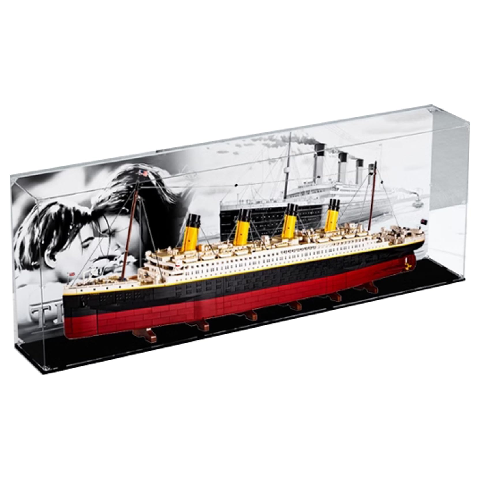 QIXINDGYH Acrylic Display Case for Lego 10294 Titanic, Showcase, Protect & Decorate Model, Dustproof Storage, Size 55.1 x 7.8 x 19.6 in