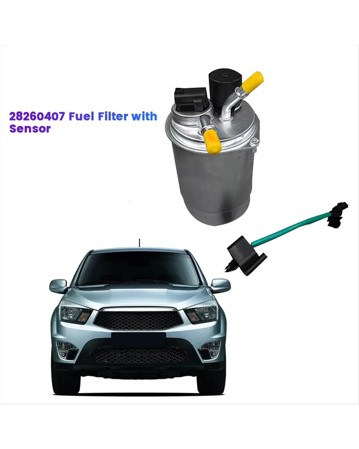 Para Filtro De Combustible Diésel Ssangyong Actyon Sports Korando | Para Rexton Rodius Kyron 2010-2014 OE:M4681 K22470 28260407, con sensor
