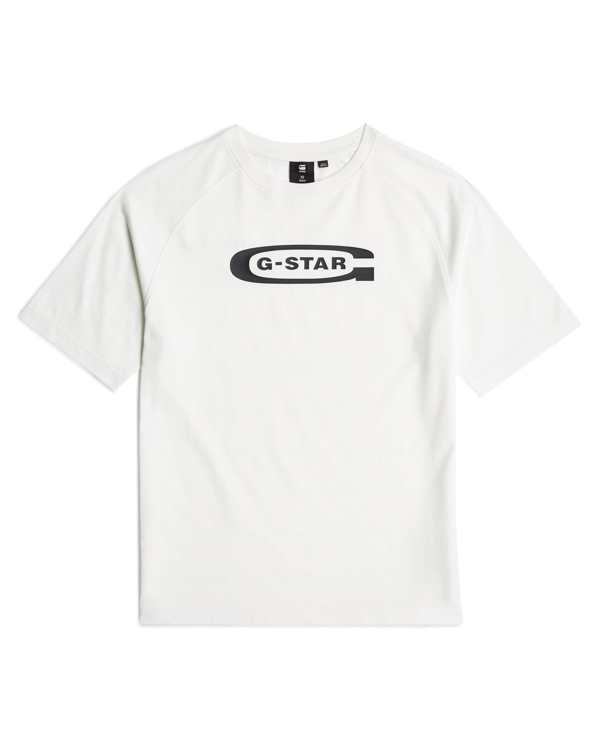 G-Star Boy's t-shirt ss raglan loose, White (buff D25539-01-1358), 14