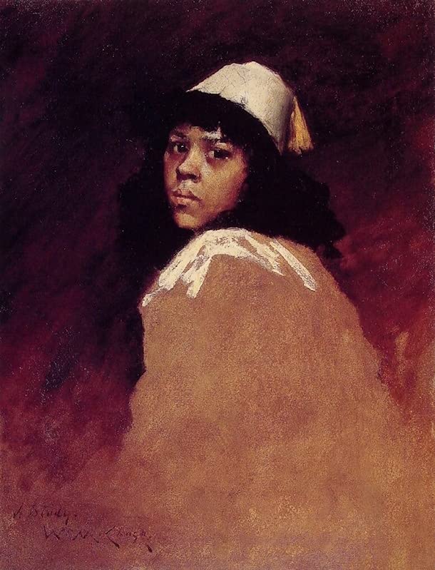 Art tableau la fille marocaine de William Merritt affiche impression sur toile 60x90