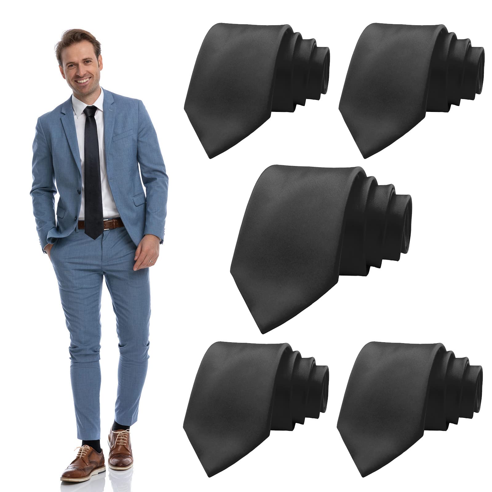 homme en pure soie ( gris argenté
