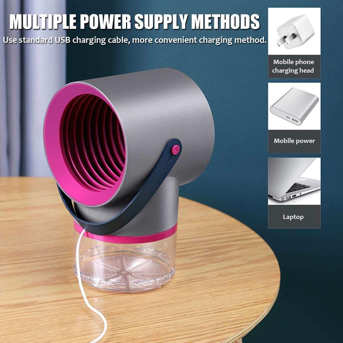 Moskito-Mörder, elektrischer Schlag, Fliegenwanze, Moskito-Insektenvernichter, LED-Lampe, 360°, handgehalten, energiesparend, Anti-Moskito, zufällige Farbe