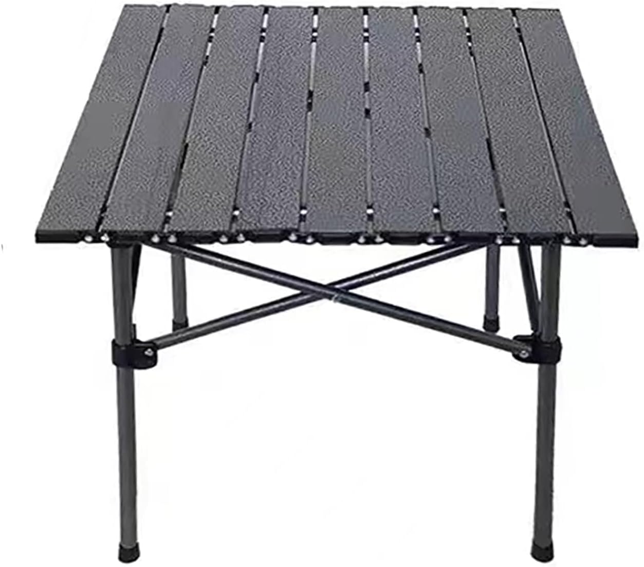 Sky-Touch Camping Folding Table 53×51, Iron, Black, 50