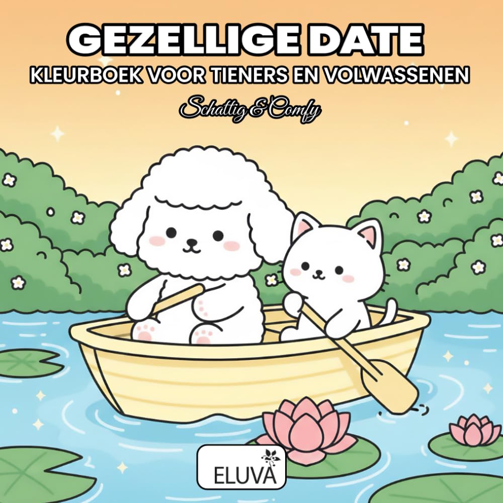 Gezellige Date Kleurboek: Schattig & Comfy: Bold & Easy Kleurboek voor Volwassenen en Tieners – Eenvoudige Ontwerpen van Pluizige Dieren – Rustgevende Momenten en Liefdevolle Interacties