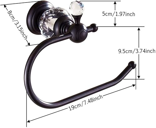 Miniatura 3 de Crystal Series - Portarrollos de papel higiénico de latón,