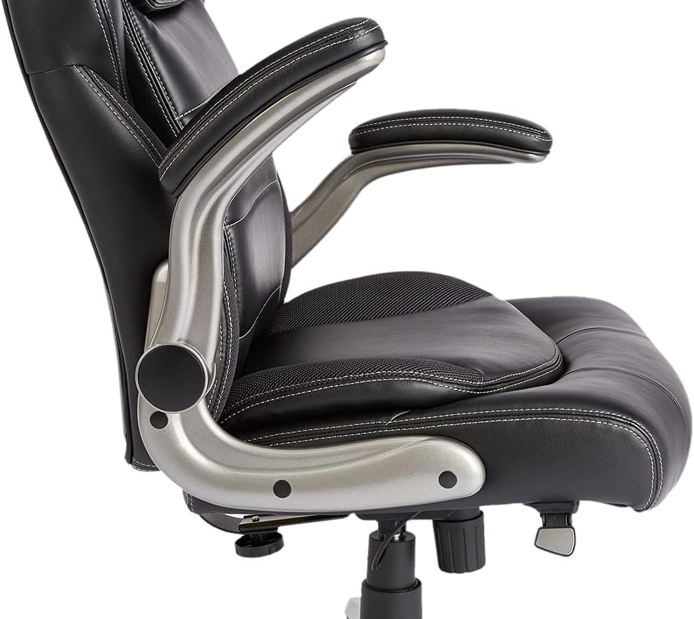 🛒 Crаzу Dеаlѕ AmazonCommercial Ergonomic High-Back Bonded Leather Executive Chair with Flip-Up Arms and Lumbar Support, Black 🛒 Crаzу Dеаlѕ AmazonCommercial Ergonomic High-Back Bonded Leather Executive Chair with Flip-Up Arms and Lumbar Support, Black