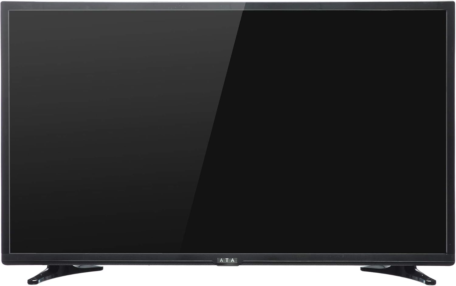 ດ້ານໜ້າ view of ATA 43 Inch Smart TV with black screen