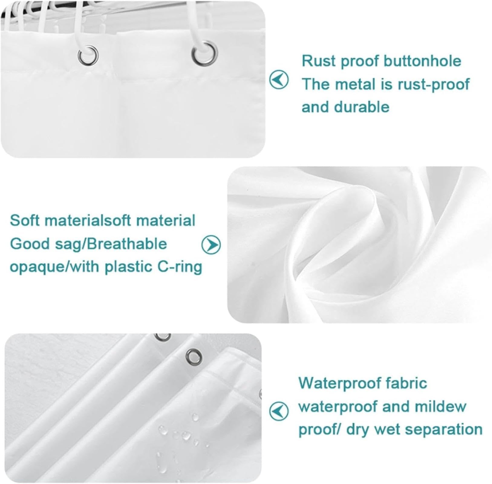 Moderner Boho-Duschvorhang – 260x175cm(BxH) – Abstraktes gelbgoldenes Kreislinienmuster fürs Badezimmer – Wasserabweisendes Polyestergewebe – Minimalistisches geometrisches Design