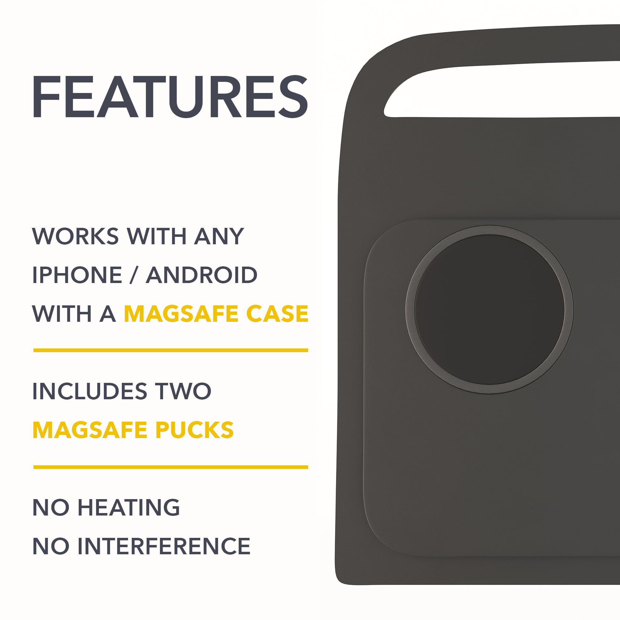 Dual Phone Charging Pad for Rivian R1T & Rivian R1S 2021-2024 Compatible with MagSafe iPhone 14, 15 - Armrest Fast Charger, Center Console Phone Mount Dock, with Warm Ash Wood Skin