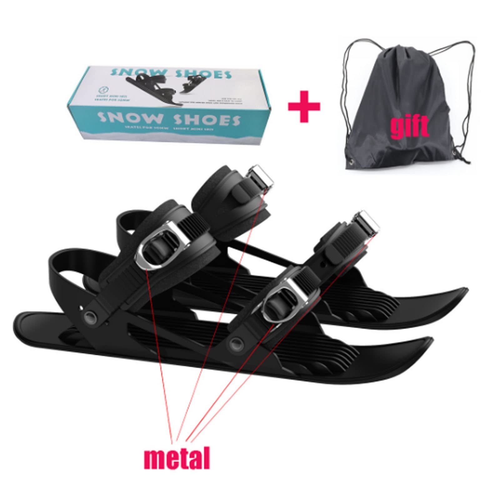 LTTL Winter Ski Shoes Men's And Women's Snowboards, Mini Short Ski Skates For Snow, Skis For Skills And Fun, Adjustable Outdoor Skis For Winter